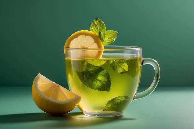 Té verde con limón picante Bebida refrescante con vitamina C