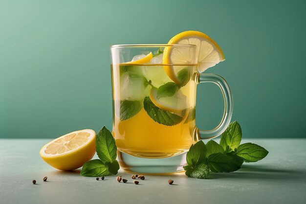 Té verde con limón picante Bebida refrescante con vitamina C