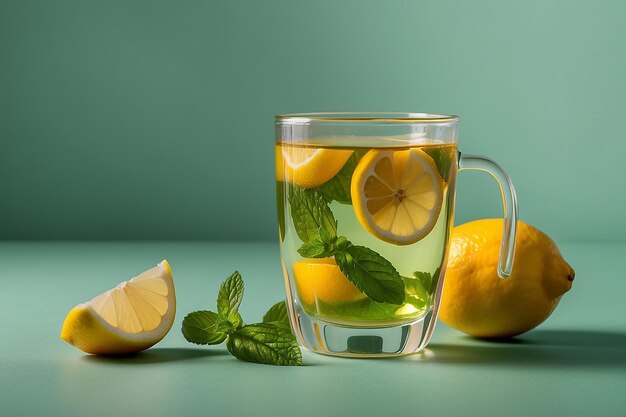 Té verde con limón picante Bebida refrescante con vitamina C