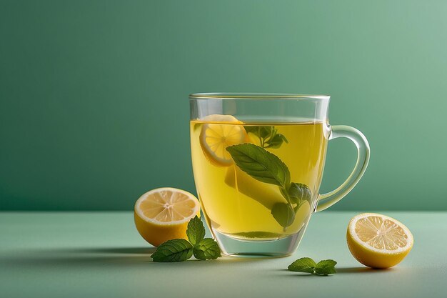 Té verde con limón picante Bebida refrescante con vitamina C