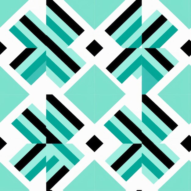 Foto teal padrão de azulejos geométricos composições simétricas e motivos indígenas