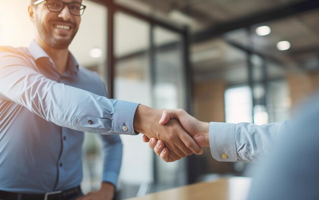 Foto teamarbeit erfolge erfolgreicher handschlag im büro