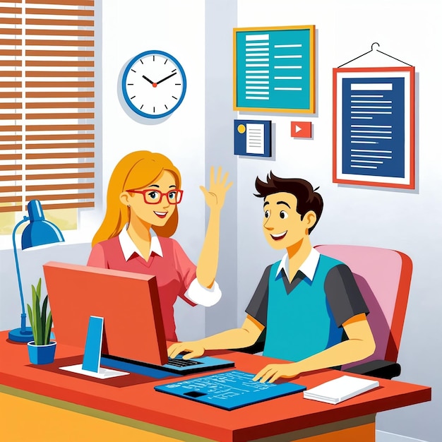 Teamarbeit und Zusammenarbeit in einem modernen Büro