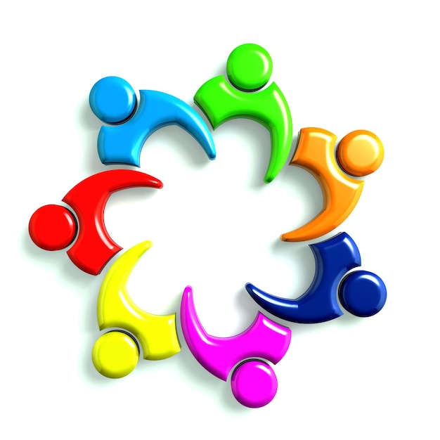 Teamwork-Logo-Symbol-Gruppe von Menschen