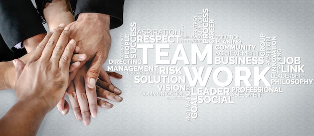 Teamwork und Business Human Resources Konzept