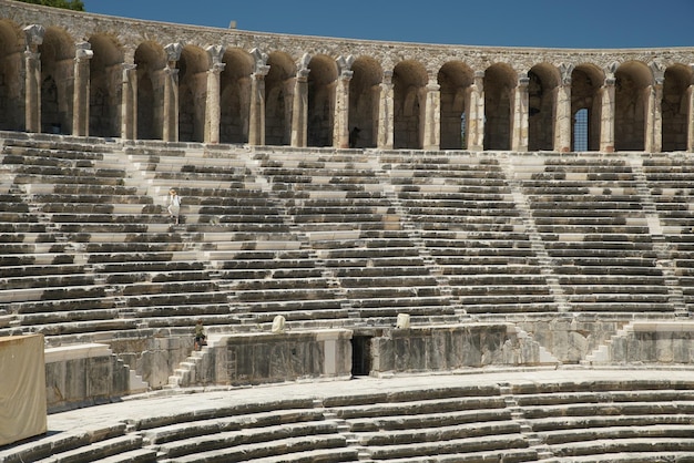 Teatro de la ciudad antigua de Aspendos en Antalya Turkiye