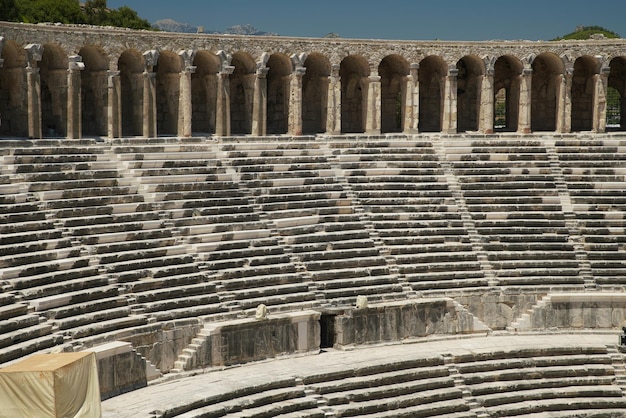 Teatro de la ciudad antigua de Aspendos en Antalya Turkiye