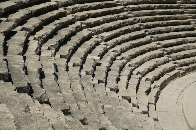 Teatro da cidade antiga de Aspendos em Antalya Turkiye