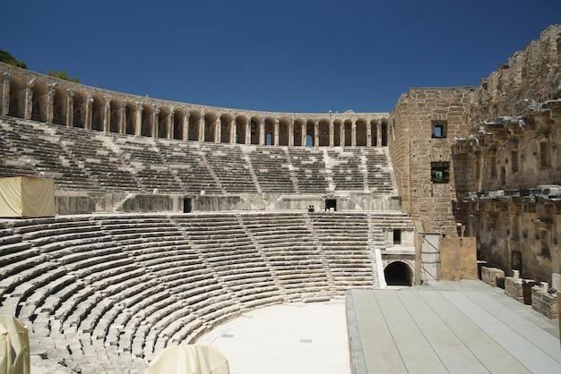 Teatro da cidade antiga de Aspendos em Antalya Turkiye