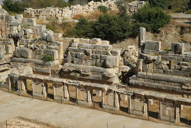 Teatro da cidade antiga de Myra em Demre Antalya Turkiye