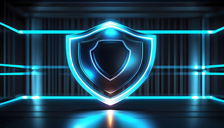 Tech Fortress iluminó símbolos de seguridad y protección cibernética