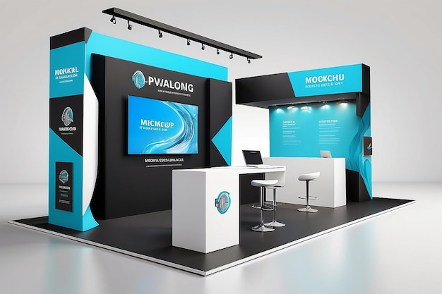 Tech Trade Show Branding Display Stellen Sie das Logo auf den Stand, entwerfen Sie Banner und interaktive Displays