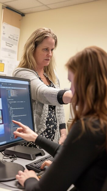Tech-Tutor und Computerlehrer in Aktion