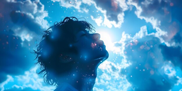 TechInspired Anime Boy mirando fijamente al cielo en el concepto de arte Concept Anime Tech Art Sky Concept