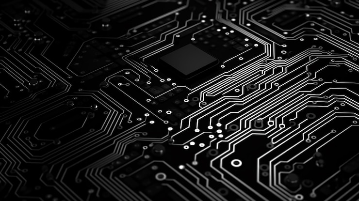 Foto technische hintergrund-leiterplatten-wallpaper für geräte