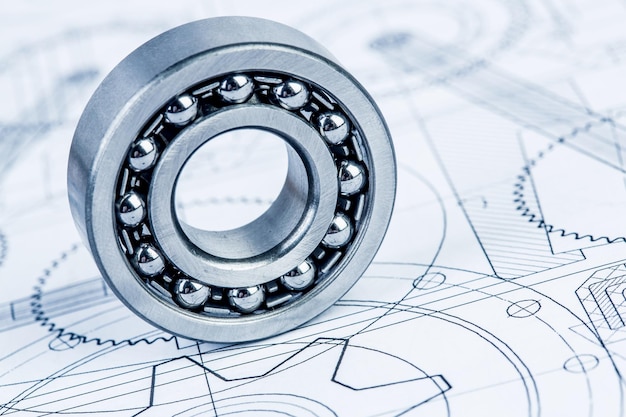 Technische Zeichnungen mit den Kugellagern
