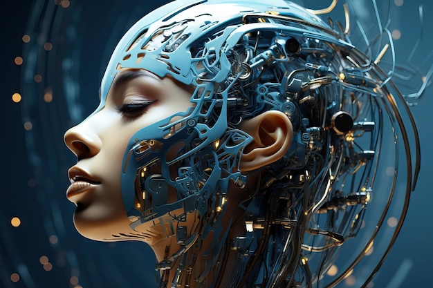 Techno-Mode der Zukunft Futuristische Technologie und künstliche Intelligenz