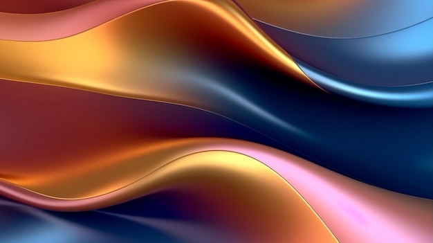 Technologieinnovation Generative AI Metallic Abstract Wavy Liquid Background Layout