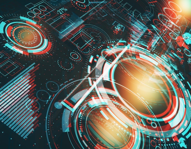 Technologieinnovation und Touchscreen-Konzept