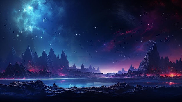 TechnoSpace Odyssey AIEnhanced Celestial Scene (Cenário Celestial Aumentado)