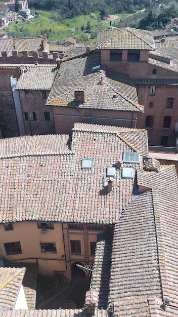 Foto el techo de un edificio en la ciudad de lucca.