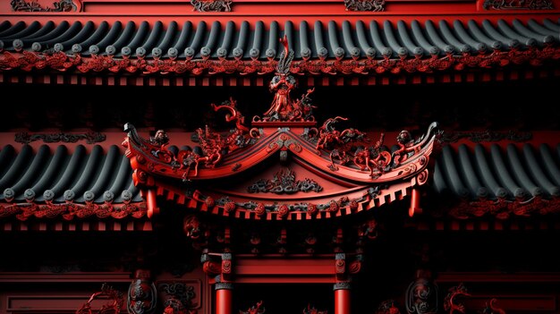 Foto techo de fondo premium de textura asiática elegante encantadora ilustración dinámica