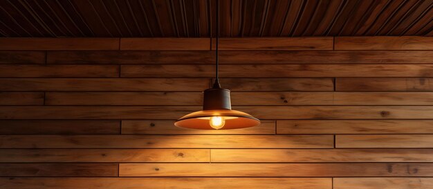 Foto techo y lámpara de madera