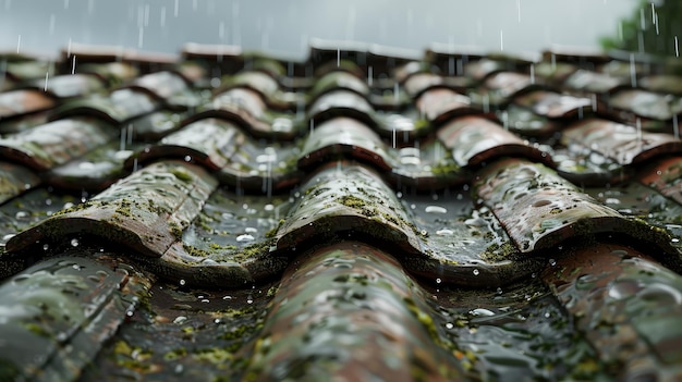 Techo de lluvia de agua