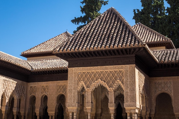 Techo ornamentado en el palacio de la Alhambra Granada