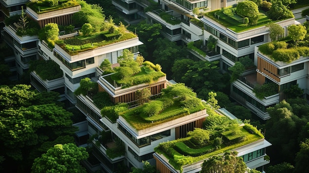 techo verde de un edificio con hierba creciendo en él