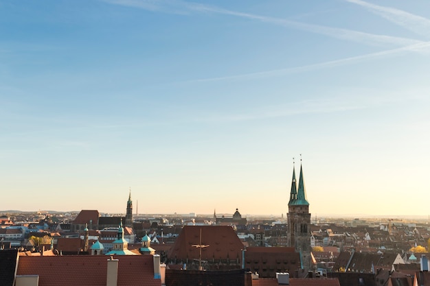 Foto techos de nuremberg, baviera, alemania,