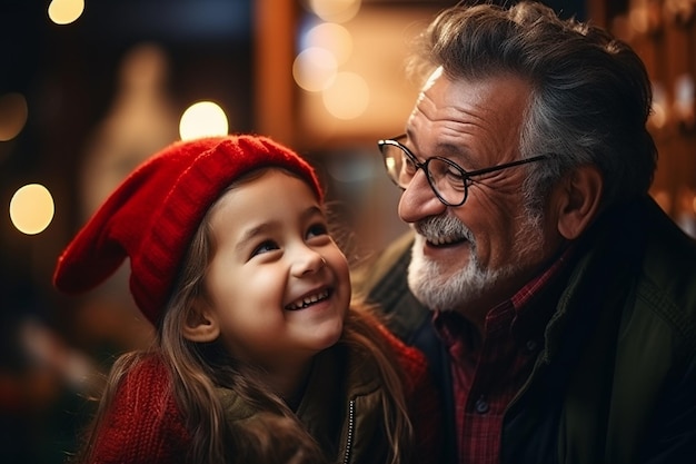 TechSavvy Bond Grandfathers Lernreise mit Mädchen und generativer KI