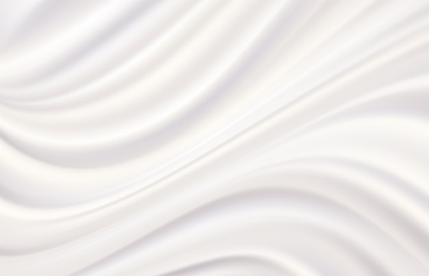Tecido branco abstrato Casamento fundo cinza e pérola Textura luxuosa de cetim e seda Fundo de ondas suaves