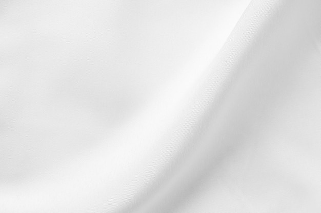 Tecido branco abstrato com fundo de textura ondulada suave