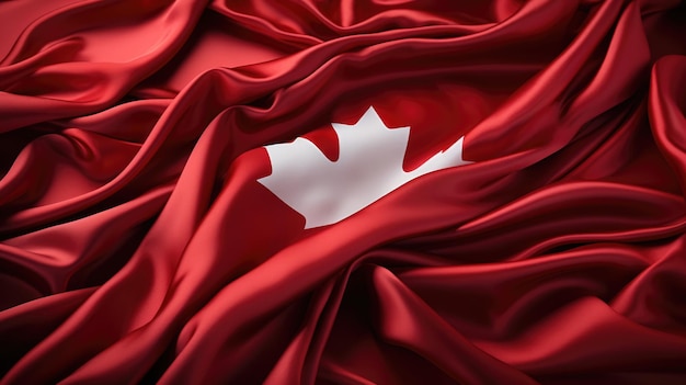 Tecido de bandeira do Canadá