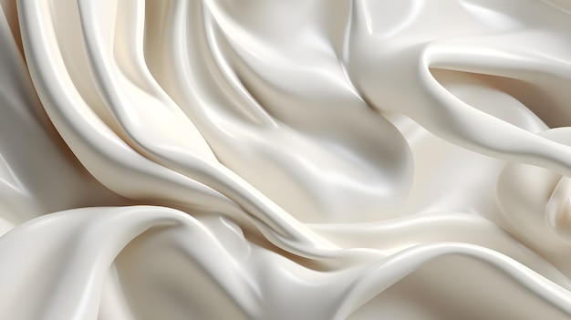 Tecido de seda branco com uma suave onda de luz.
