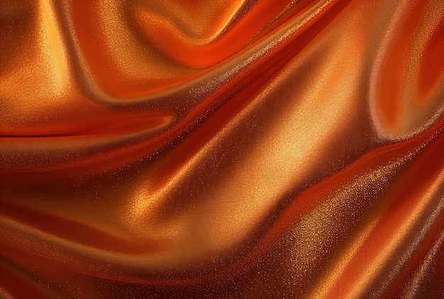 Foto tecido de seda dourado e vermelho com fundo dourado