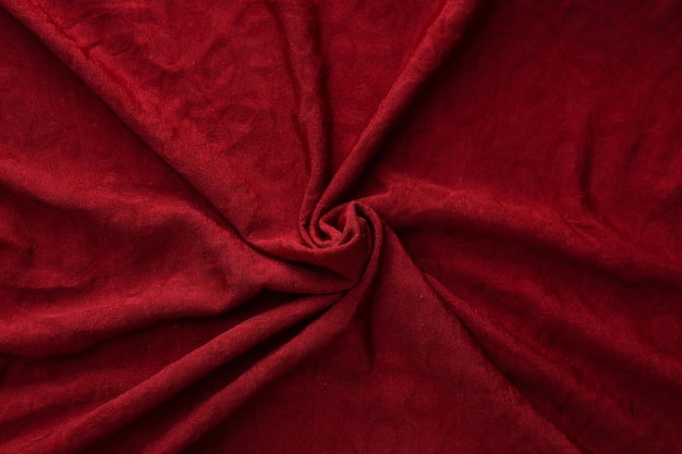 Tecido de seda vermelho torcido Fundo de beleza e moda