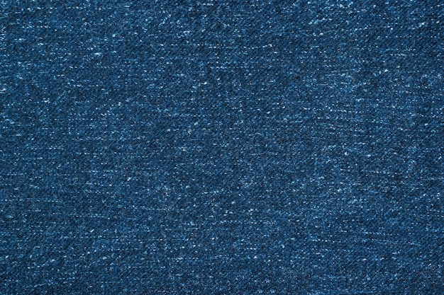 Tecido denim texturizado azul escuro de produção fabril