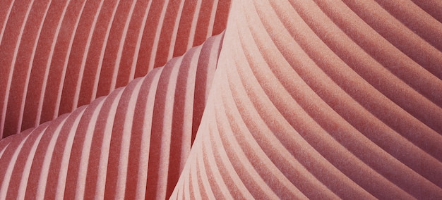 Foto tecido dobrável rosa fundo geométrico plissado. ilustração de renderização 3d.