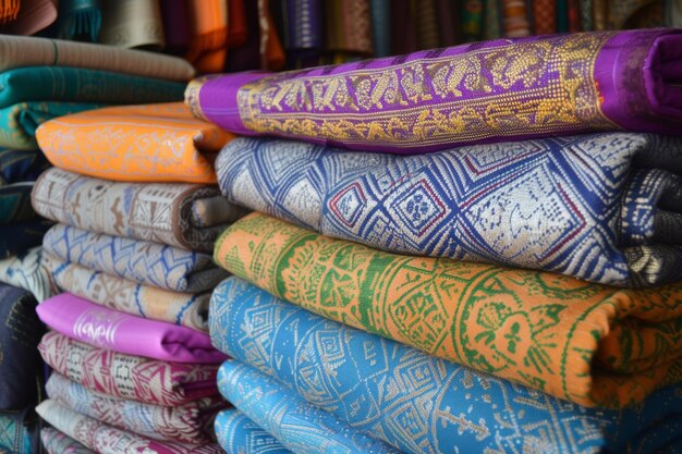 tecido marroquino no mercado