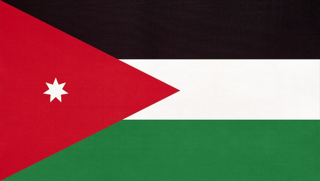 Tecido nacional bandeira da jordânia