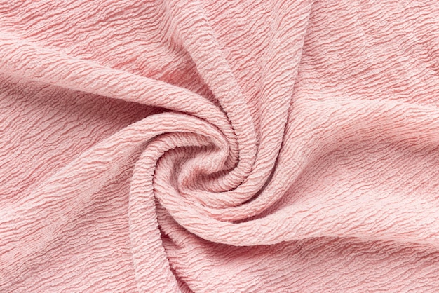 Tecido rosa de textura enrugada Abstrato