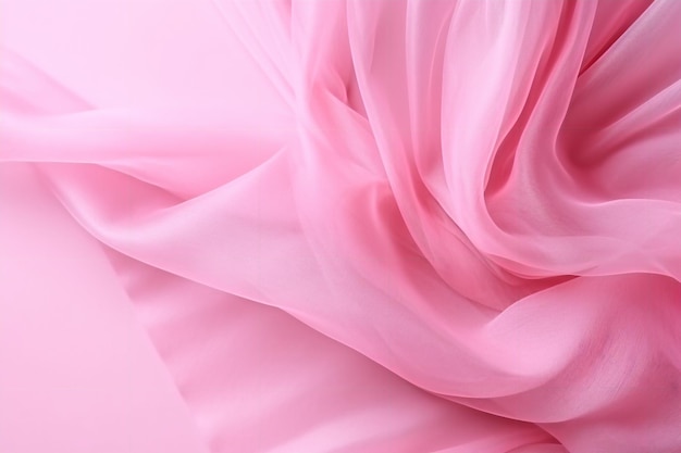 Tecido rosa em um fundo rosa