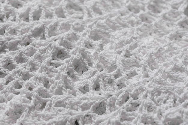Tecido texturizado feito de fio de algodão branco