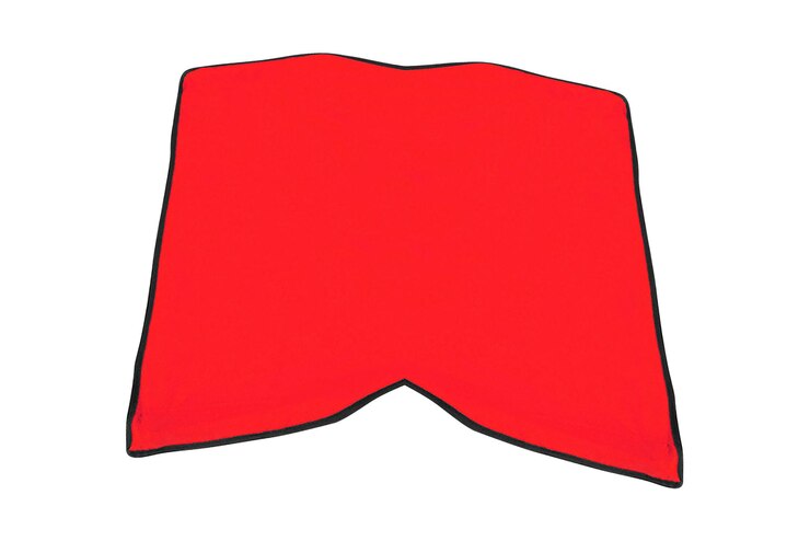 Foto tecido vermelho isolado sobre fundo branco