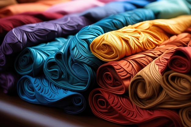 tecidos têxteis bonitos coloridos