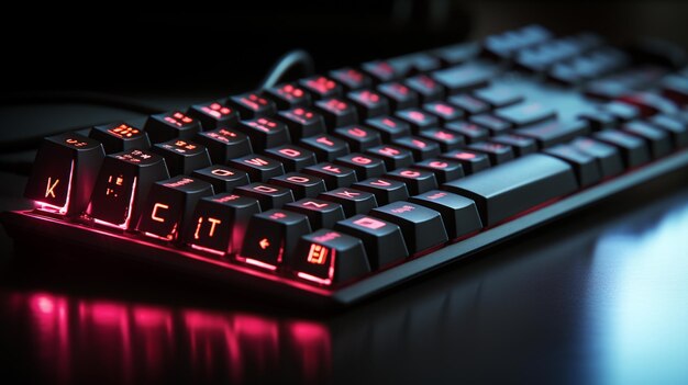 teclado backlit preto com tecla Enter com símbolo de Cyber Monday