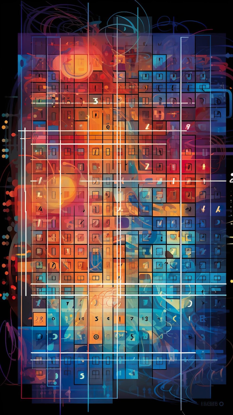 Foto un teclado de computadora sentado encima de una mesa ia generativa fondo geométrico abstracto con líneas y formas planas