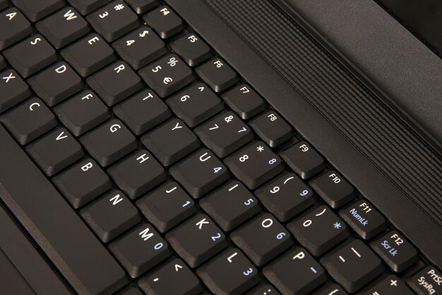 Teclado de laptop preto